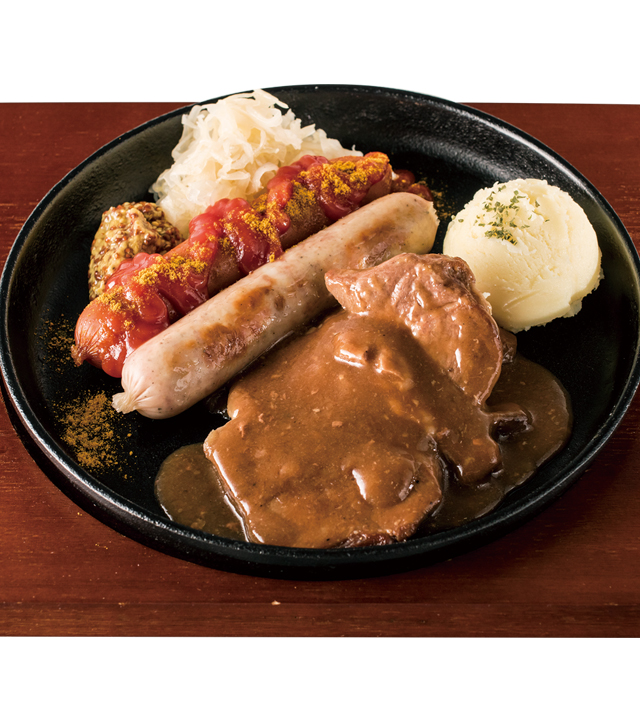 お肉とソーセージ盛り合わせ
