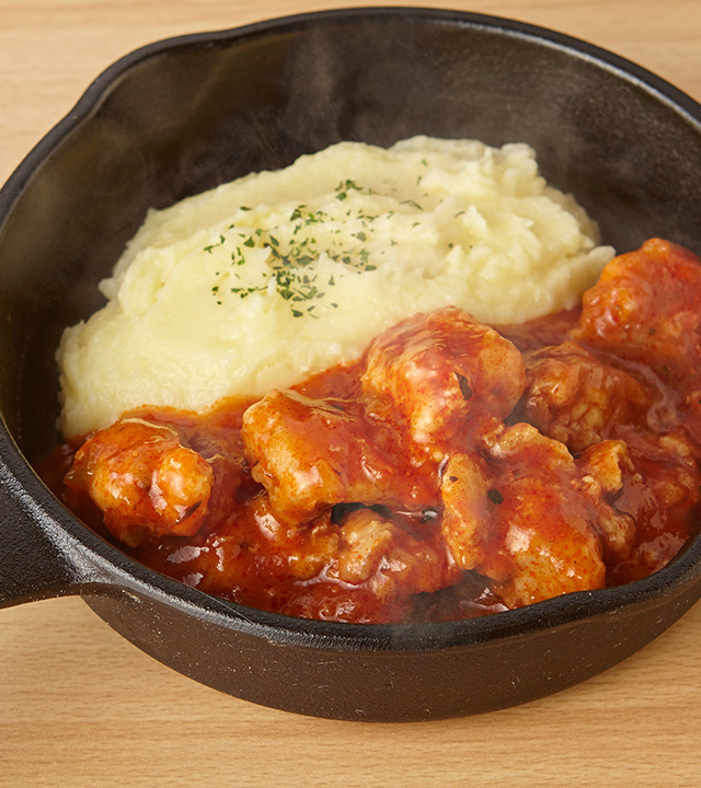 チキンのトマト煮込み～マッシュポテトを添えて～